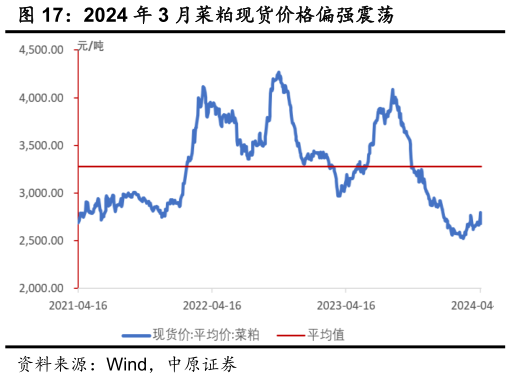 如何看待2024 年 3 月菜粕现货价格偏强震荡?