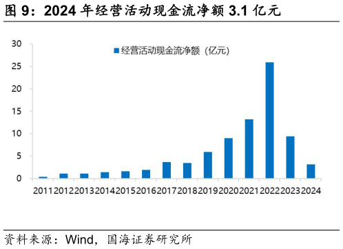 如何解释2024 年经营活动现金流净额 3.1 亿元?