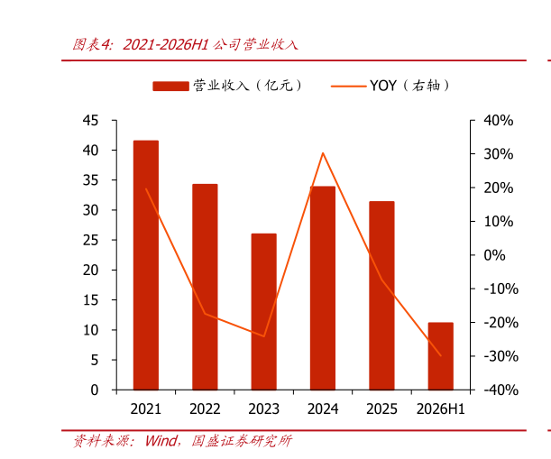 谁知道2021-2026H1公司营业收入?