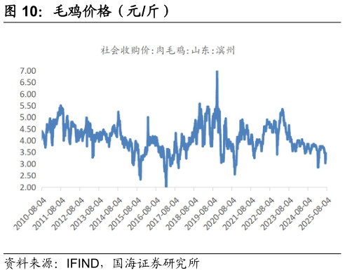想关注一下毛鸡价格（元斤）