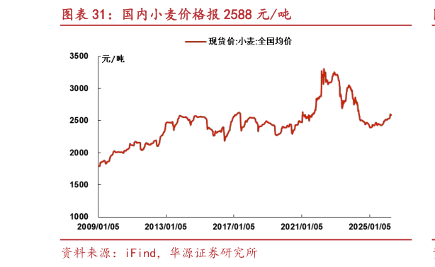 我想了解一下国内小麦价格报 2588 元吨?