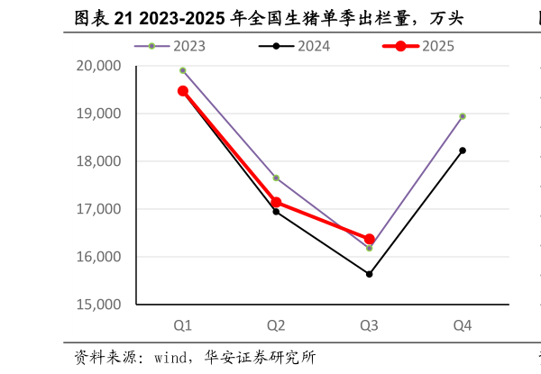 如何了解2023-2025 年全国生猪单季出栏量，万头