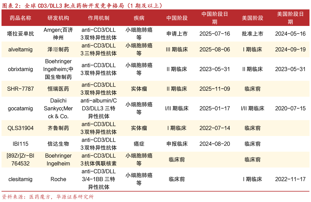 想关注一下全球 CD3DLL3 靶点药物开发竞争格局（1 期及以上）