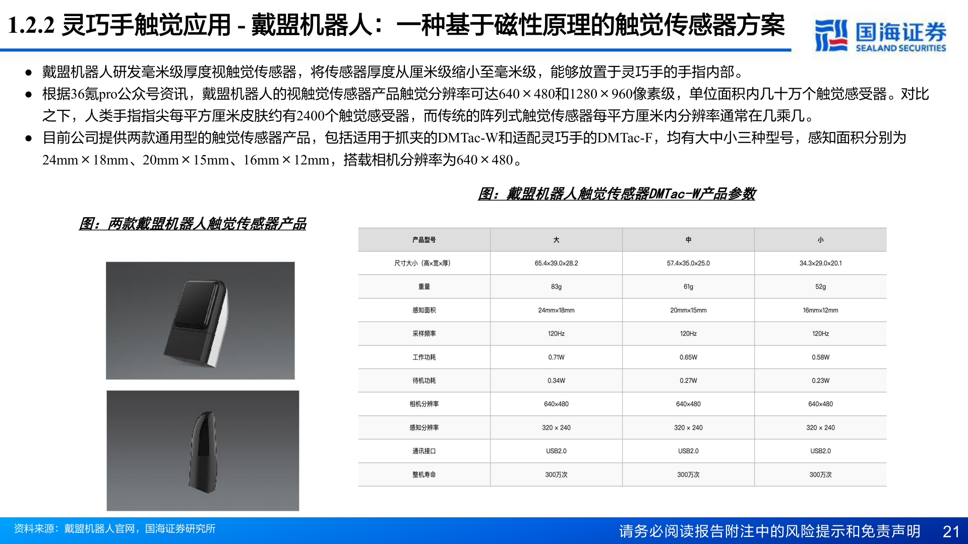 你知道1.2.2 灵巧手触觉应用 - 戴盟机器人：一种基于磁性原理的触觉传感器方案