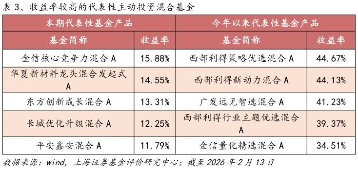 如何解释、收益率较高的代表性主动投资混合基金?