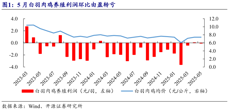 怎样理解5 月白羽肉鸡养殖利润环比由盈转亏