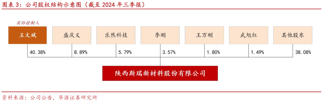 我想了解一下公司股权结构示意图（截至 2024 年三季报）