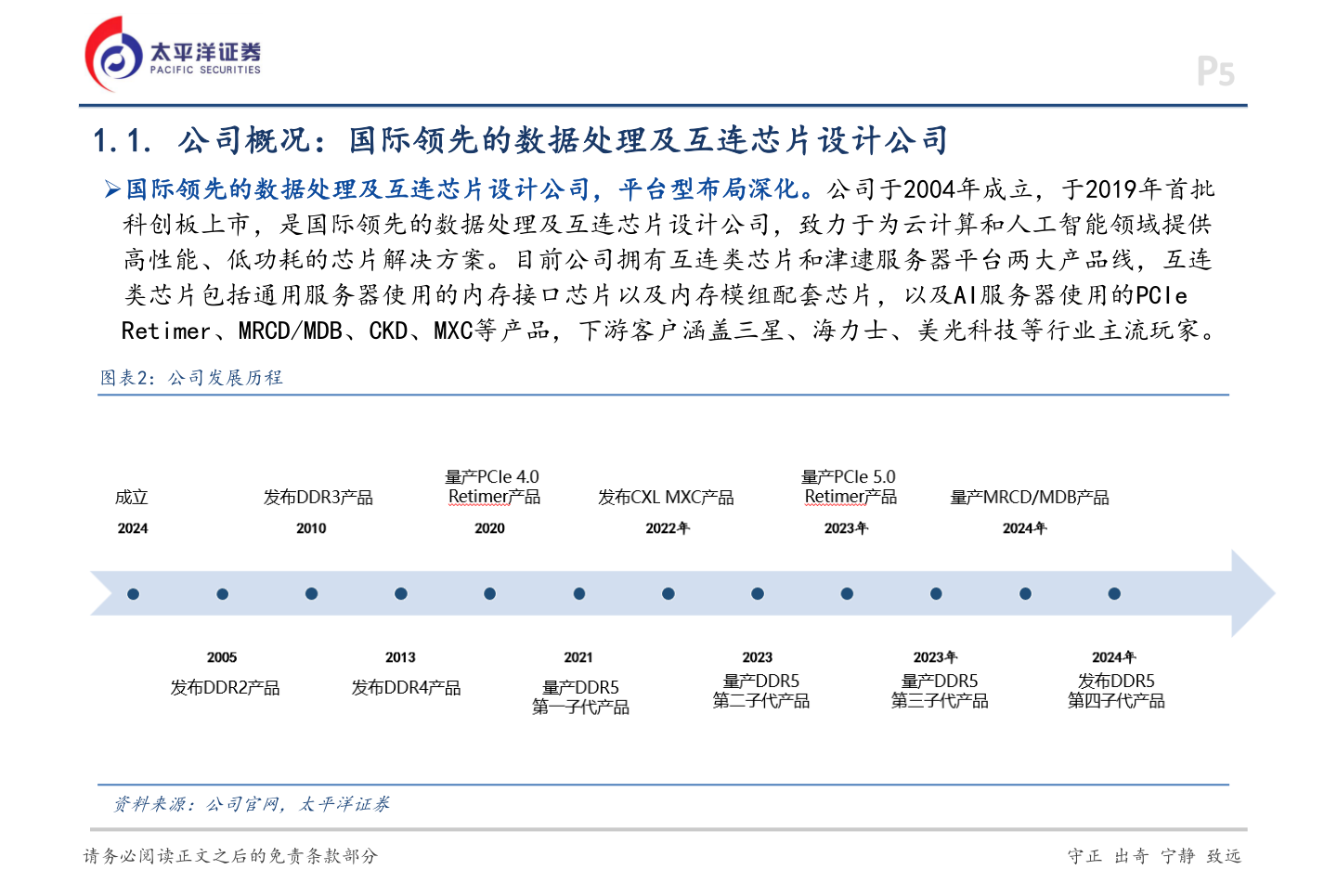 请问一下1.1. 公司概况：国际领先的数据处理及互连芯片设计公司?