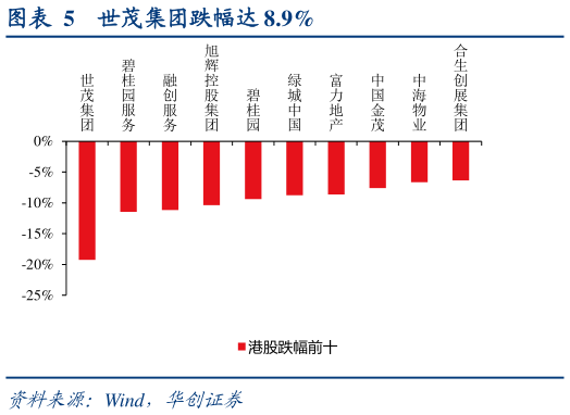我想了解一下世茂集团跌幅达 8.9%