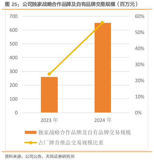 如何了解公司独家战略合作品牌及自有品牌交易规模（百万元）