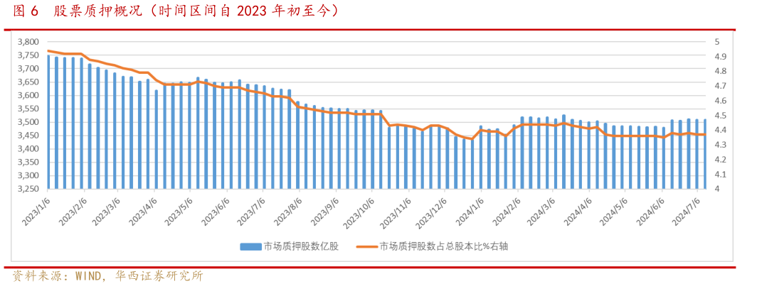 如何看待股票质押概况（时间区间自 2023 年初至今）