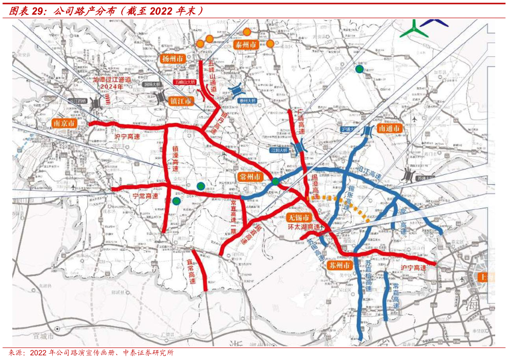 你知道公司路产分布（截至2022 年末）