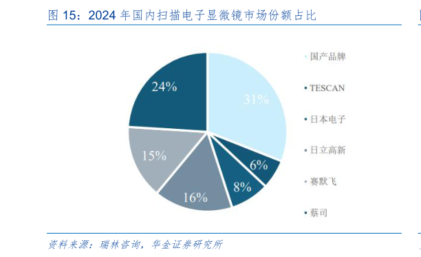 怎样理解2024 年国内扫描电子显微镜市场份额占比