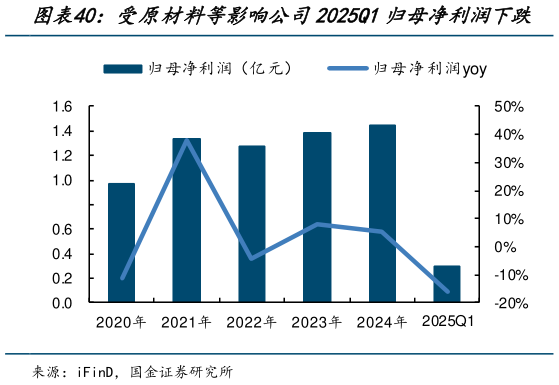 咨询大家受原材料等影响公司2025Q1归母净利润下跌?