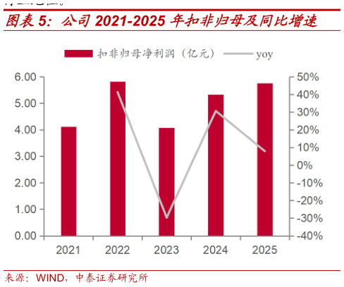 咨询大家公司2021-2025 年扣非归母及同比增速