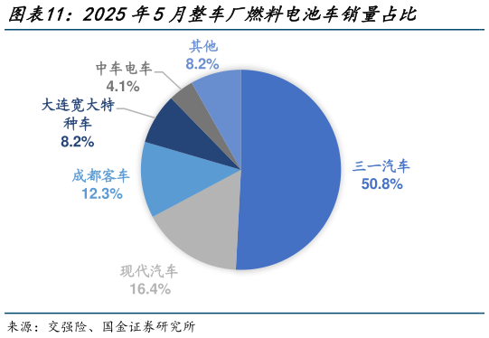 如何才能2025年5月整车厂燃料电池车销量占比
