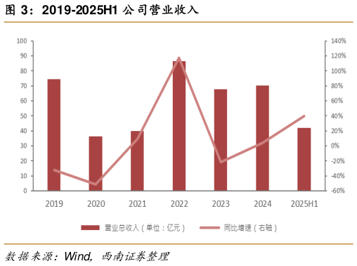 如何了解2019-2025H1 公司营业收入