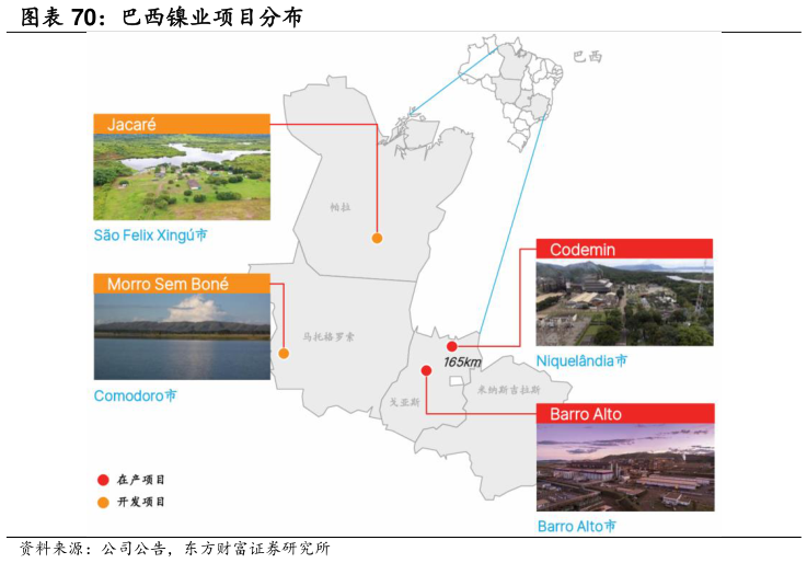 如何解释巴西镍业项目分布