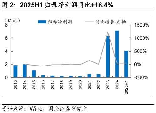 各位网友请教一下2025H1 归母净利润同比16.4%