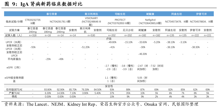 如何了解IgA 肾病新药临床数据对比