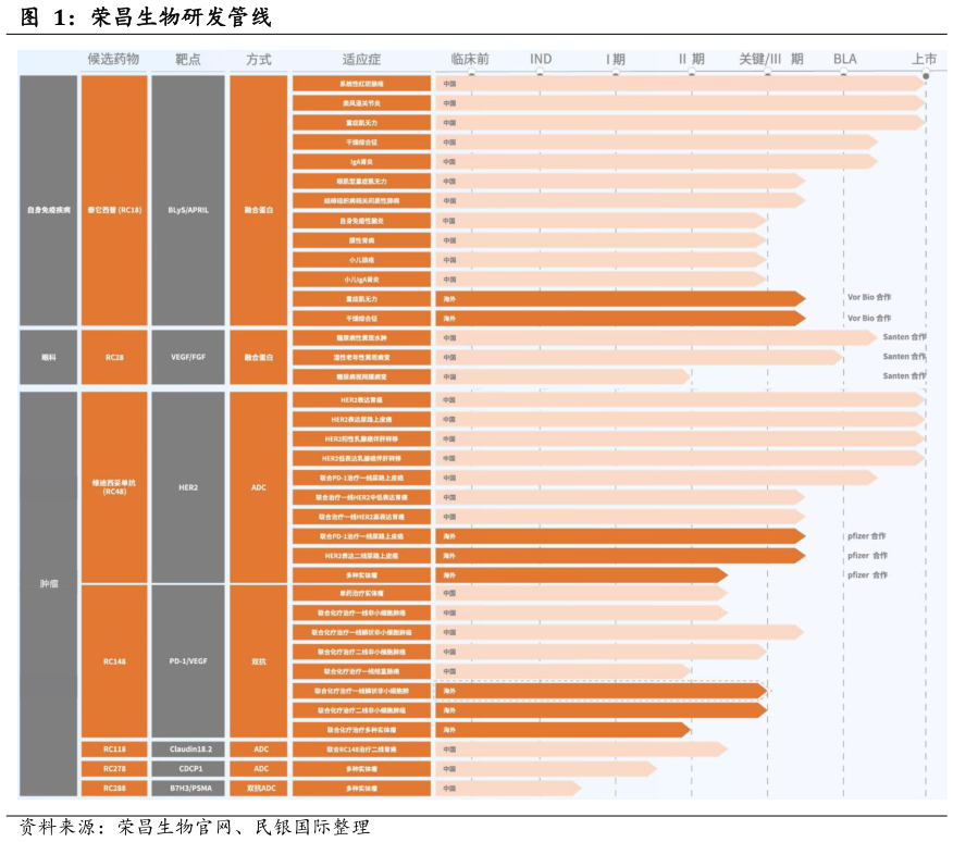 如何了解荣昌生物研发管线