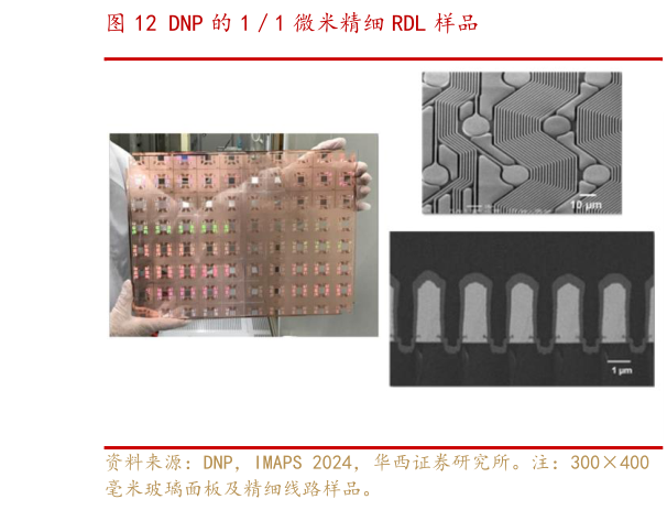如何看待DNP 的 11 微米精细 RDL 样品