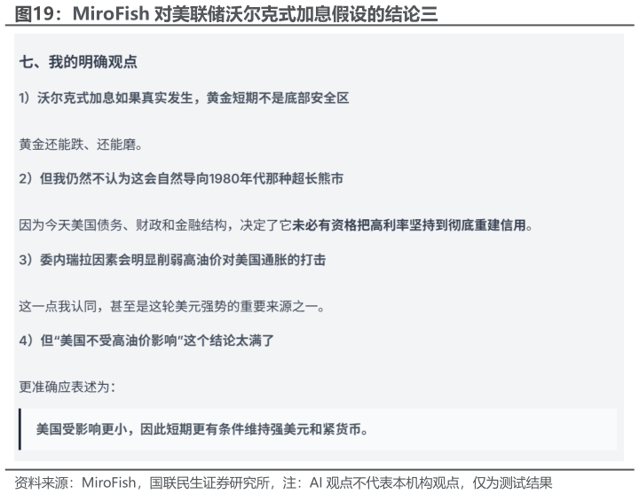 怎样理解MiroFish 对美联储沃尔克式加息假设的结论三