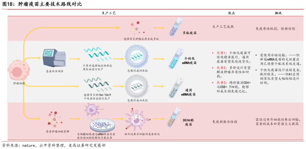 咨询大家肿瘤疫苗主要技术路线对比?