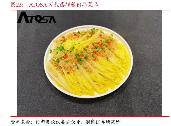 各位网友请教一下ATOSA 万能蒸烤箱出品菜品