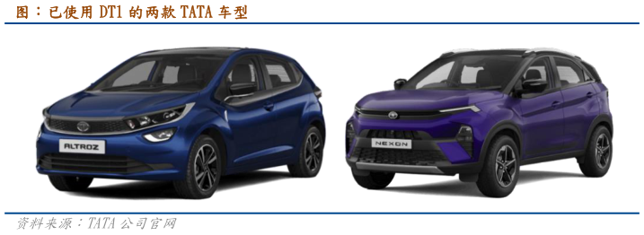 一起讨论下图：已使用 DT1 的两款 TATA 车型