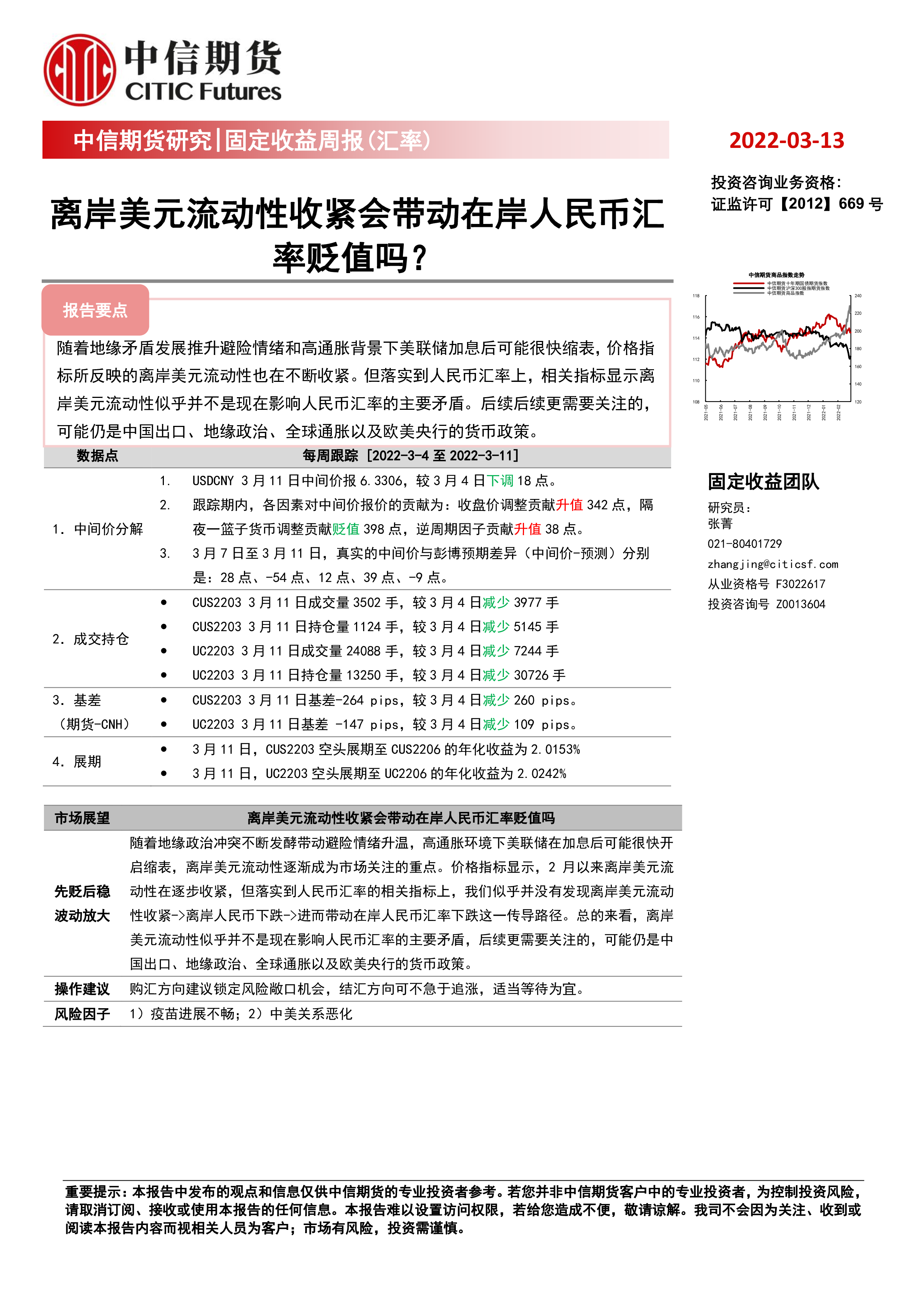 固定收益周报（汇率）：离岸美元流动性收紧会带动在岸人民币汇率贬值吗？ 洞见研报 行业报告