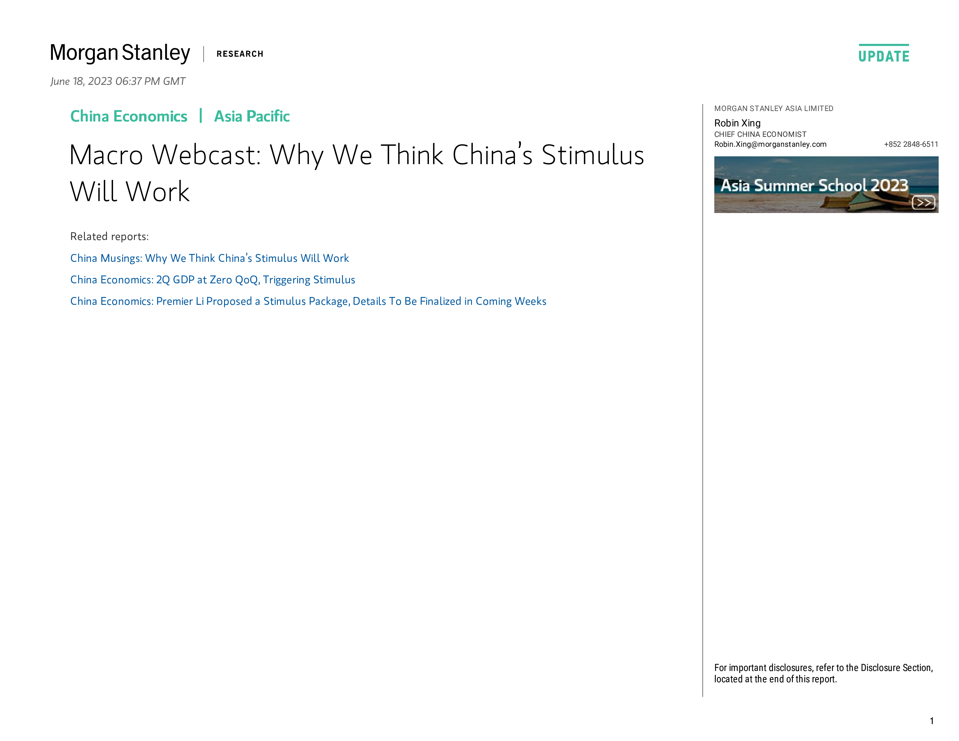 China Economics Macro Webcast Why We Think China’s Stimulu..pdf-洞见研报-行业报告