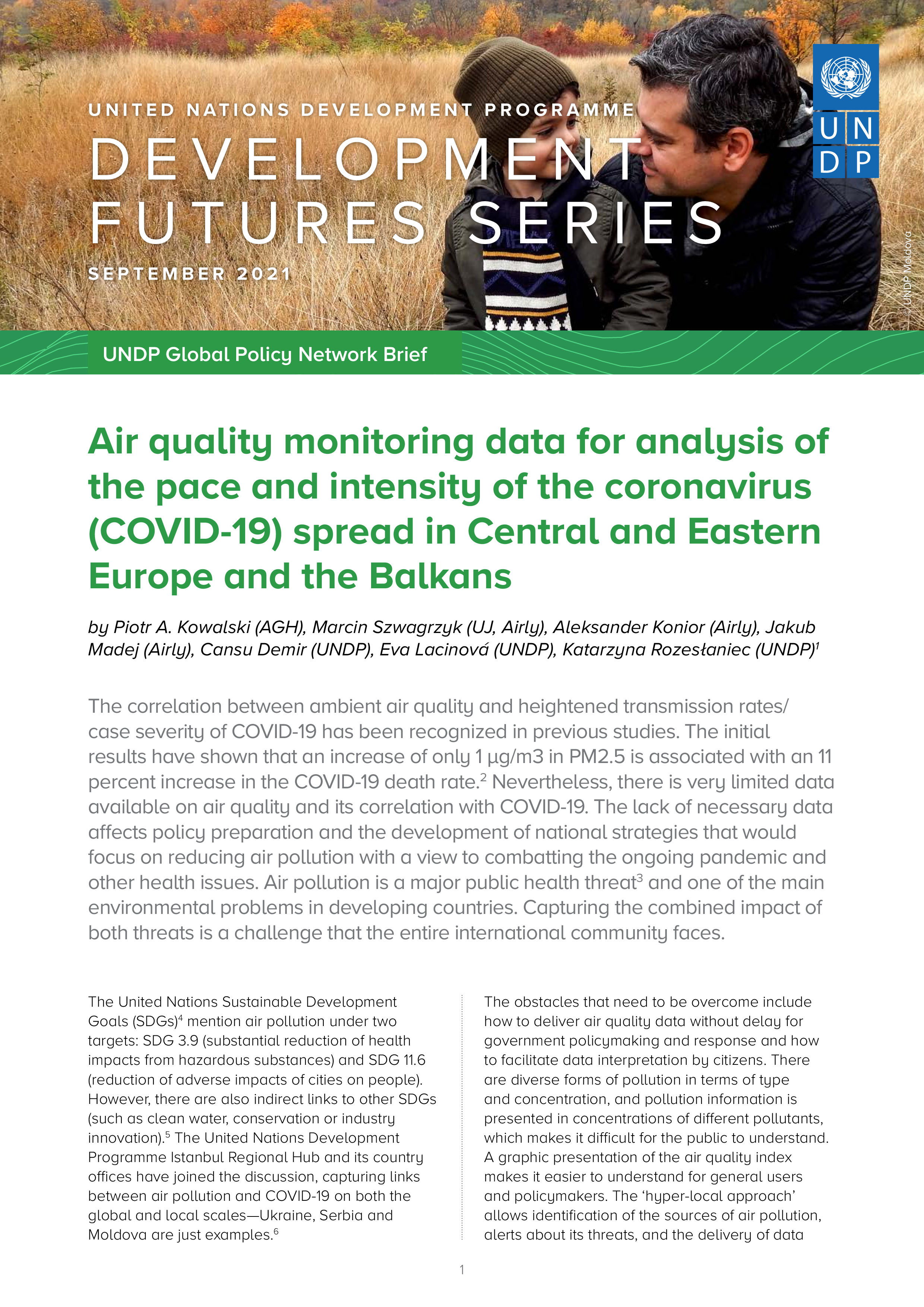 Air quality monitoring data for analysis of the pace and intensity of ...