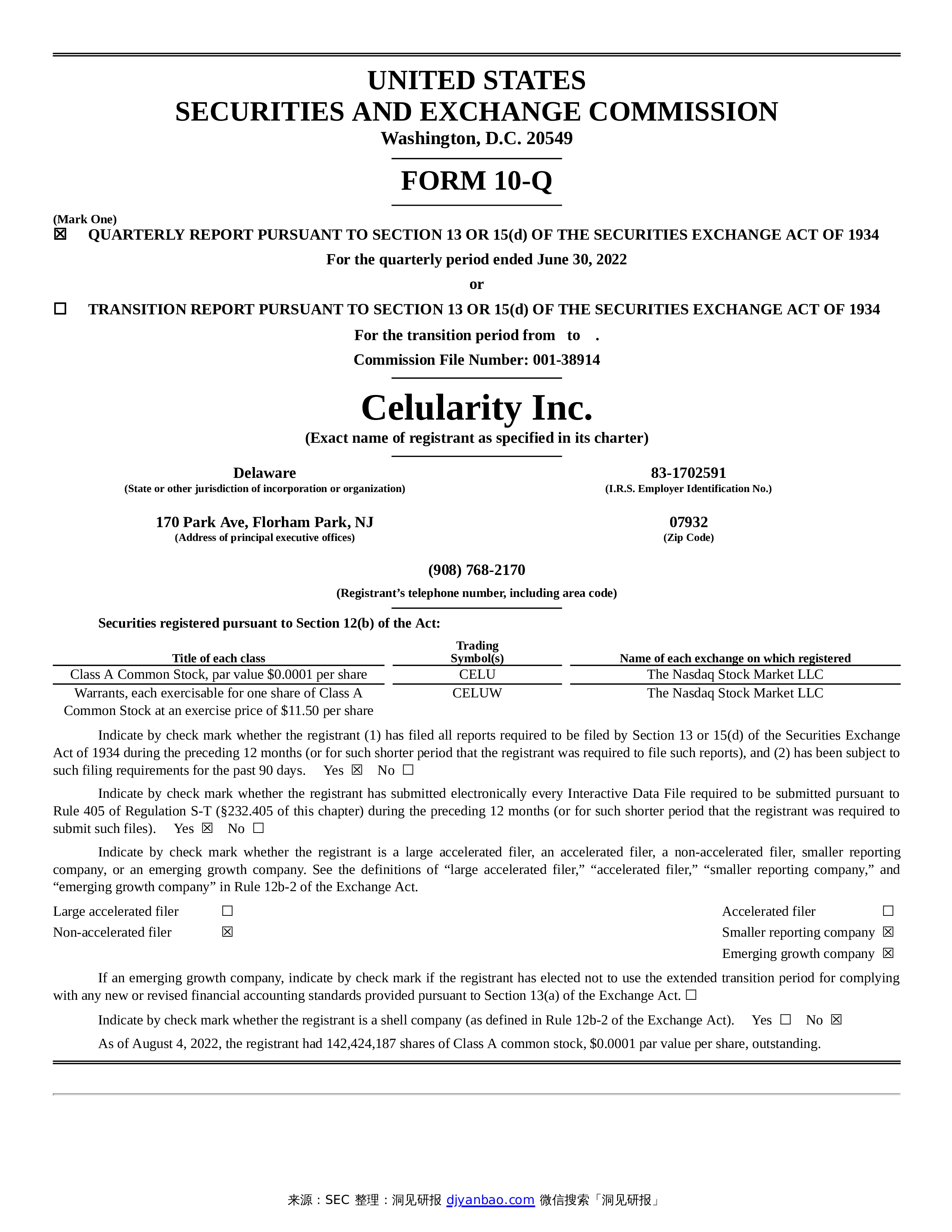 form-10-q-celularity-inc