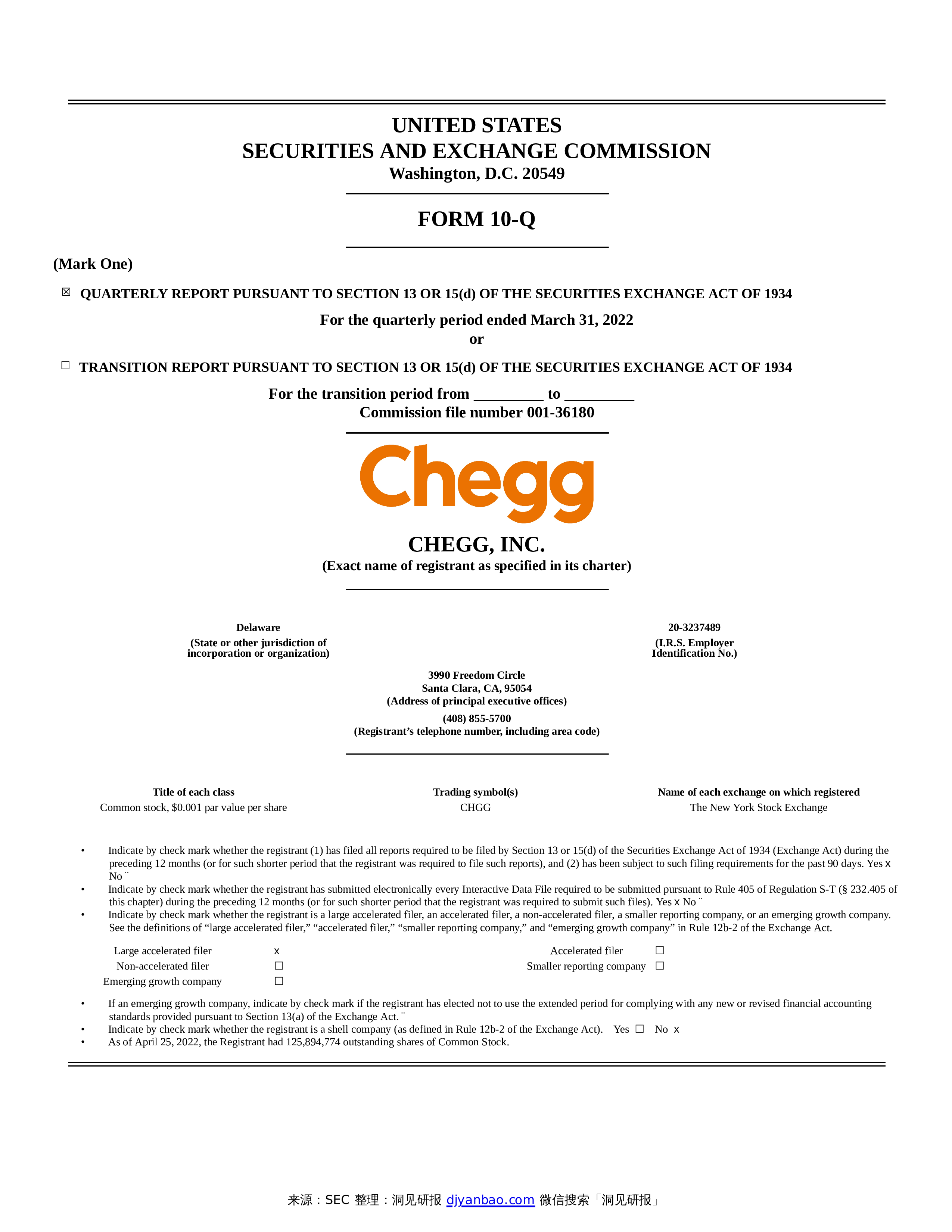 form-10-q-chegg-inc