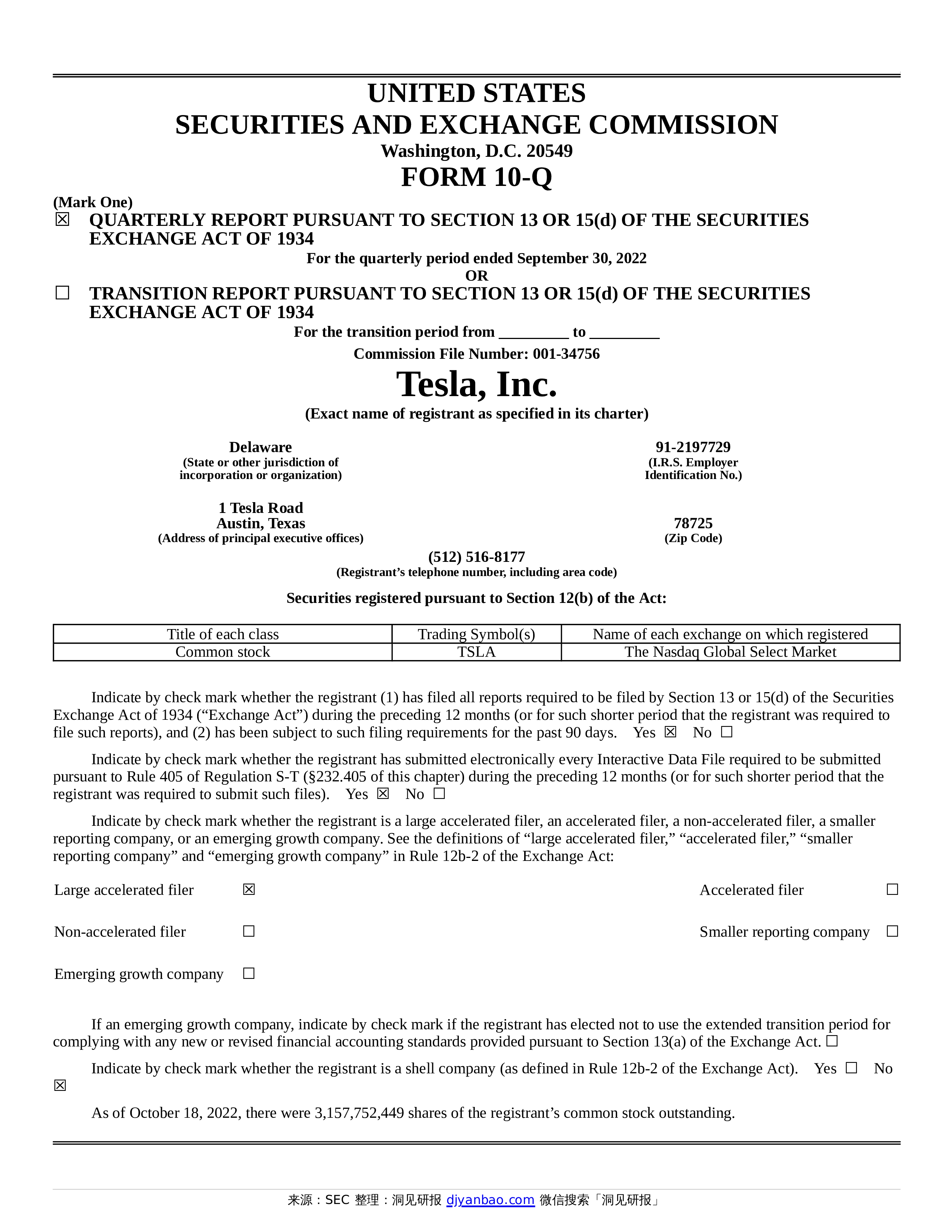 Form 10 Q Tesla Inc form-10-q-tesla-inc